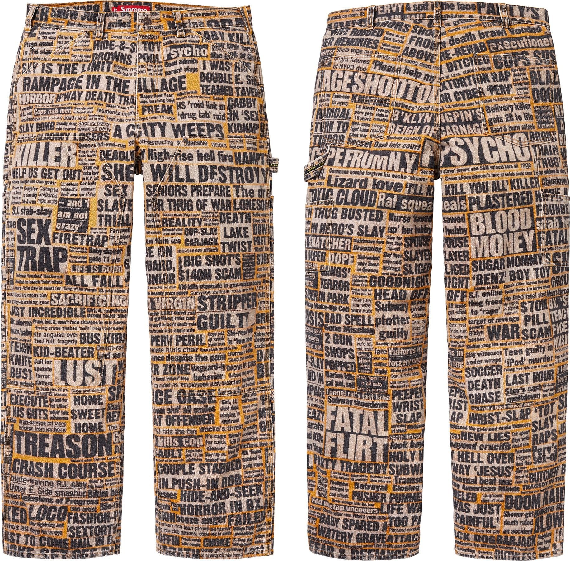 Supreme/Dash Snow Double Knee Painter Pant